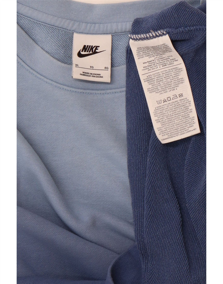 Pulover NIKE pentru bărbați, XL, albastru, bumbac color bloc