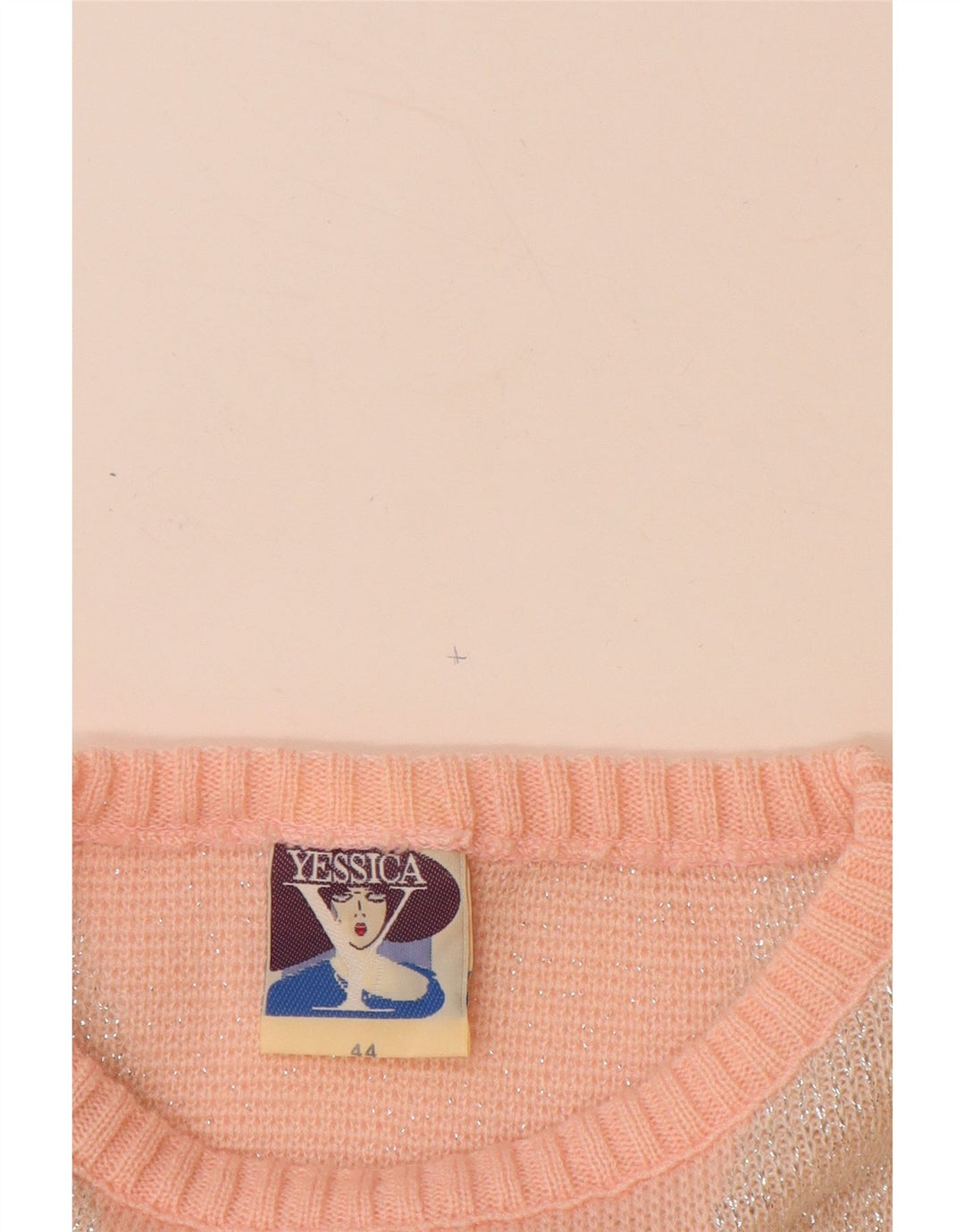 YESSICA Pulover pentru femei cu gât de barcă EU 44 XL roz chevron acrilic