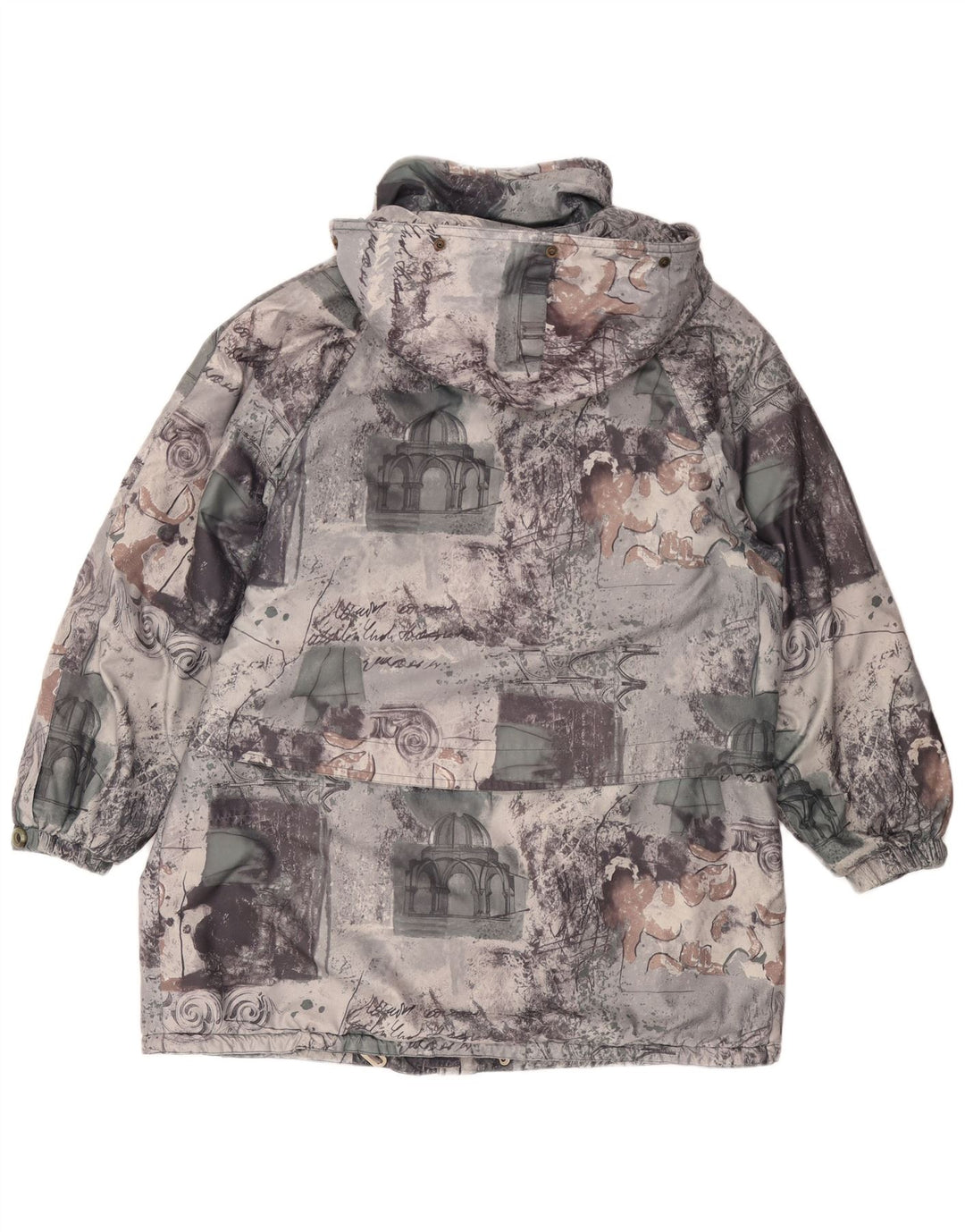 Jachetă de ploaie FUCHS & SCHMITT pentru femei, cu ajustare largă, UK 16, mare, gri, mozaic