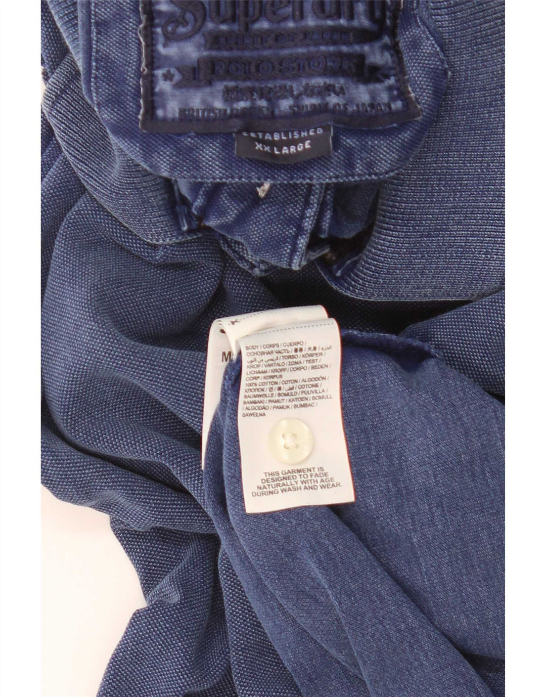 Tricou polo pentru bărbați Superdry 2XL, bumbac albastru