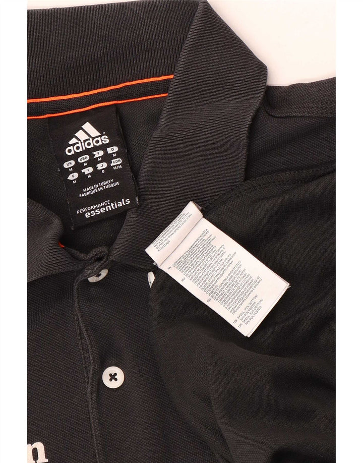 Tricou polo Adidas Martin Graphic pentru bărbați, bumbac mediu negru