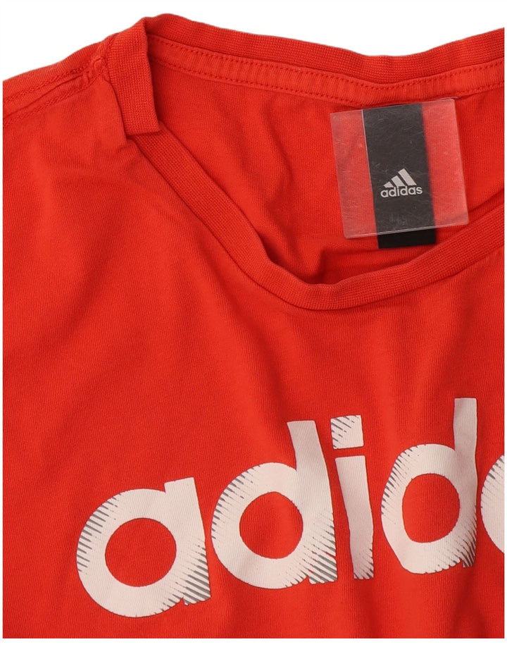 Tricou grafic pentru bărbați Adidas Top mic portocaliu