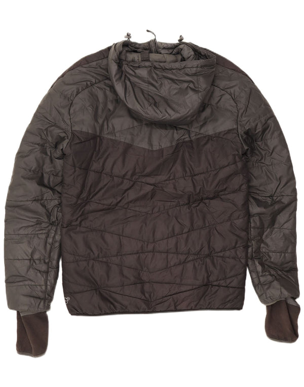 Jachetă căptușită cu glugă Puma pentru bărbați UK 38 Medium Gri Colorblock Sports