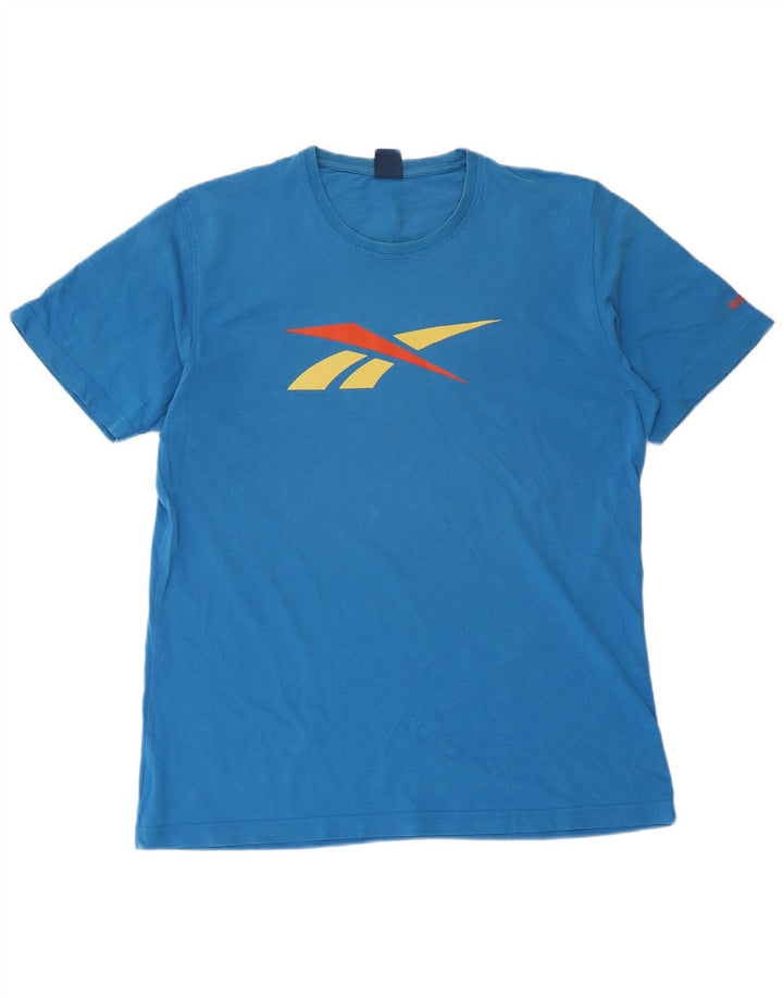 Tricou grafic Reebok pentru bărbați Top mare, albastru, bumbac