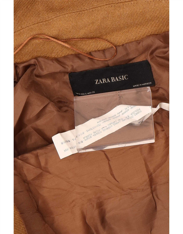 Jachetă bomber cu glugă pentru femei Zara UK 10 Poliester maro mic