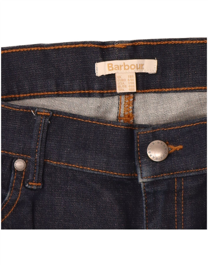 Blugi drepti pentru femei BARBOUR UK 18 XL W34 L28 Bumbac bleumarin