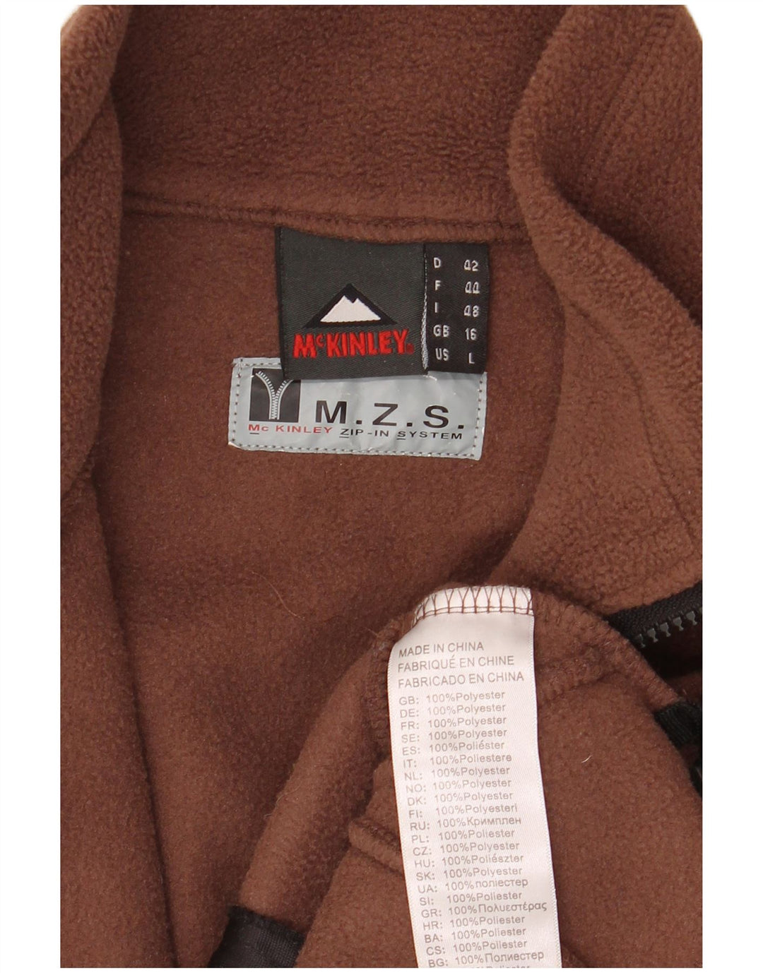 Jachetă fleece pentru femei McKinley UK 16, mare, maro, poliester