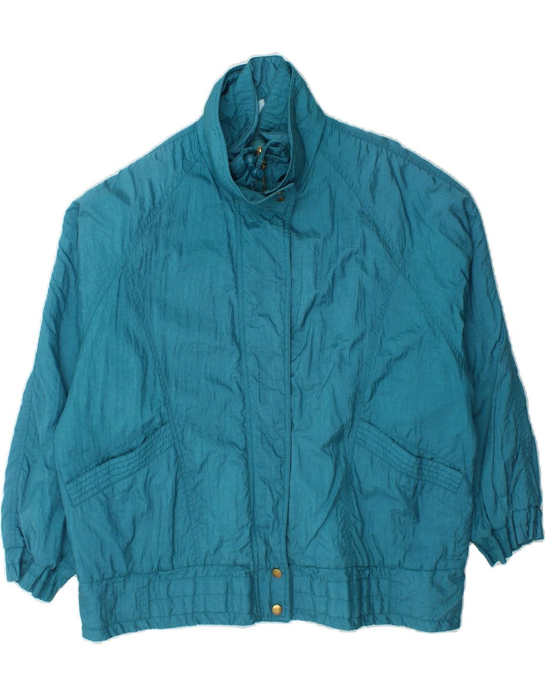 VINTAGE Womens Windbreaker Jacket EU 46 XL Blue Polyester Vintage Vintage and Second-Hand Vintage from Messina Hembry 