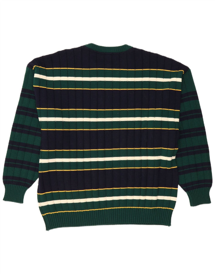 Pulover pentru bărbați White Sails cu decolteu triplu, 2XL, bleumarin, cu dungi