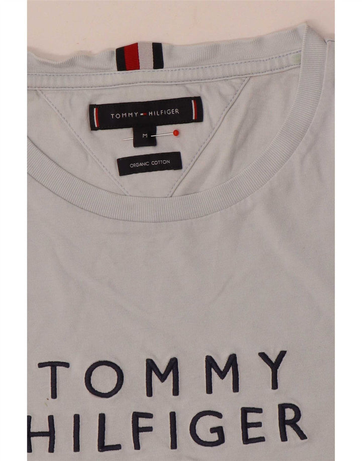 Tricou grafic Tommy Hilfiger pentru bărbați Top din bumbac gri mediu