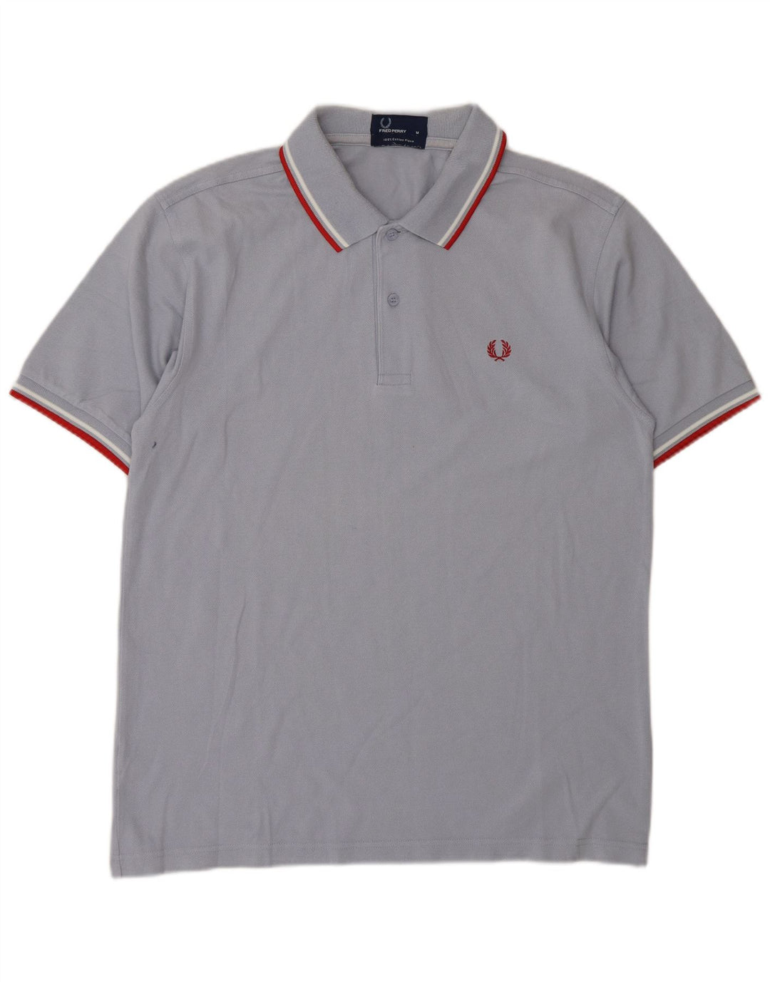 Cămașă polo Fred Perry pentru bărbați, bumbac gri mediu