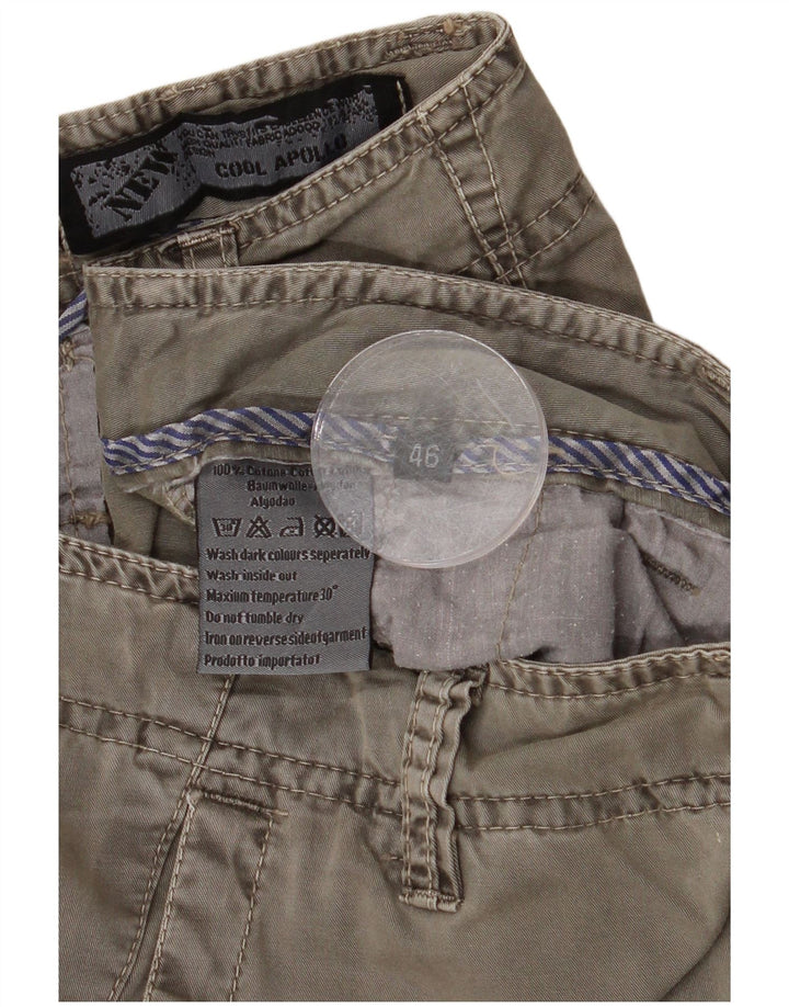 Pantaloni cargo drepți vintage pentru femei IT 46 Large W32 L32 Kaki Bumbac