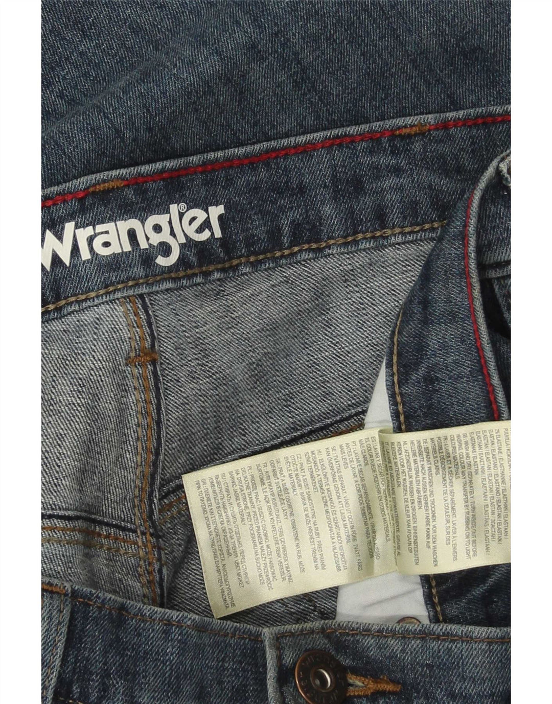 Blugi drepti pentru bărbați Wrangler W36 L30 Bumbac albastru