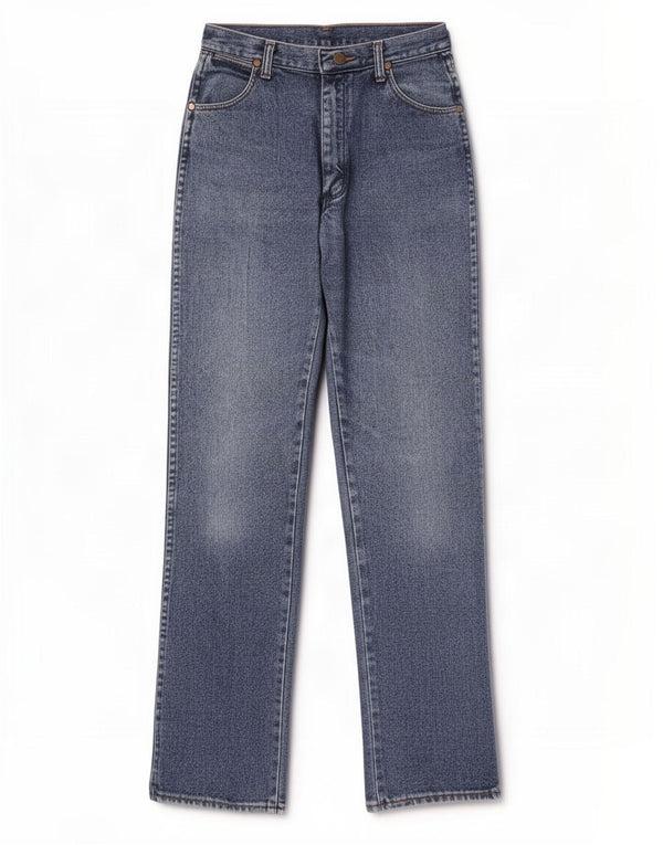 Blugi conici pentru femei Wrangler US 7/8 Medium W28 L28 Bumbac albastru