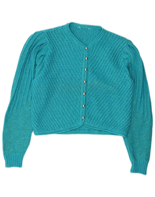 Pulover Vintage cardigan pentru femei UK 14 Medium Blue