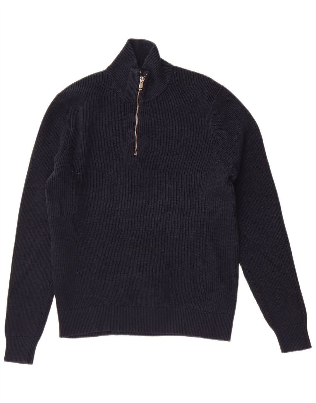 Pulover pentru femei Marks & Spencer, cu fermoar, cu gât, UK 14 Medium Bleumarin