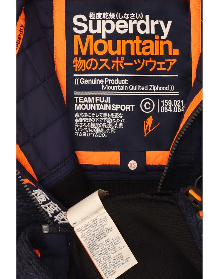 Jachetă de trening cu glugă Superdry pentru bărbați XS poliester bleumarin
