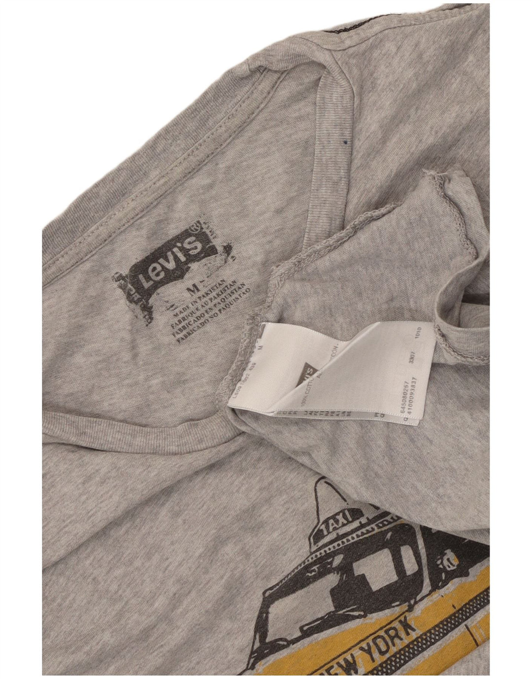 Tricou cu grafic Levi's pentru bărbați Top din bumbac cu pete gri mediu