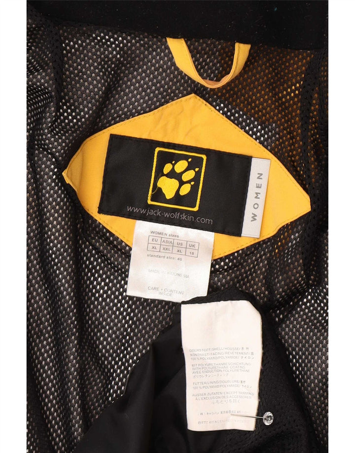 Jack Wolfskin Jachetă de ploaie supradimensionată pentru femei UK 18 XL Galben Colorblock