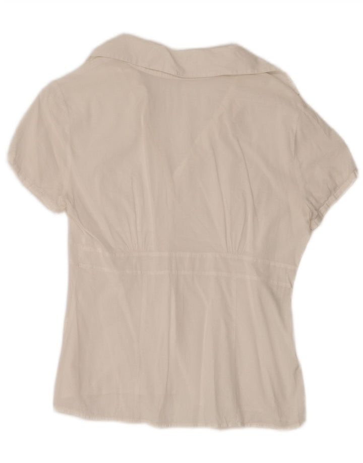 Cămașă Benetton cu mânecă scurtă pentru femei UK 12 Medium White
