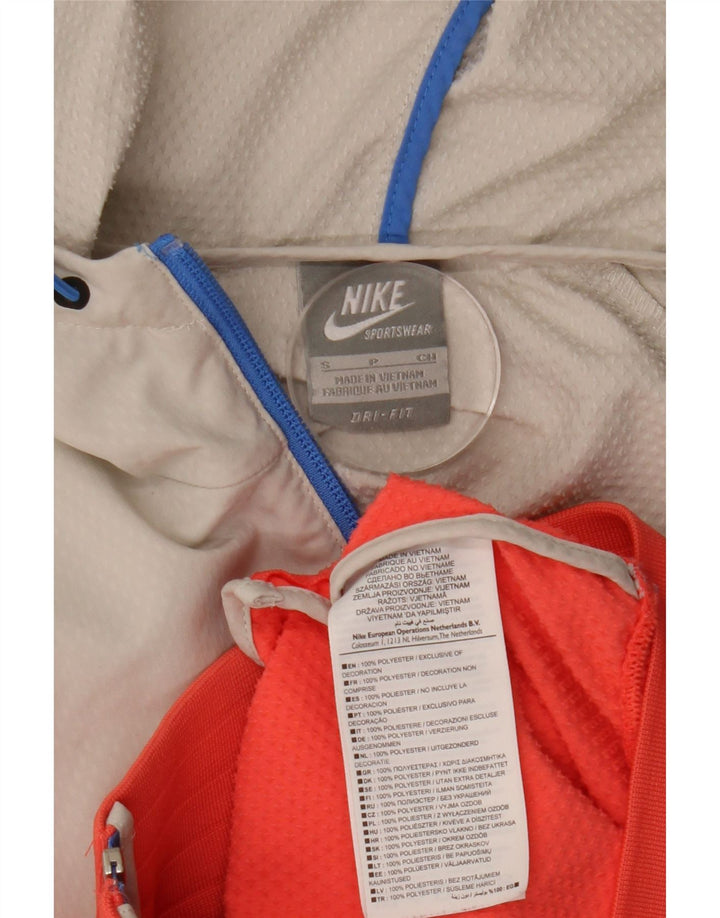 Jachetă bomber cu glugă Nike pentru femei UK 10 mic portocaliu, bumbac color bloc