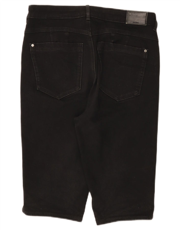 Bermude Marks & Spencer pentru femei din denim UK 12 Medium W30 Bumbac negru