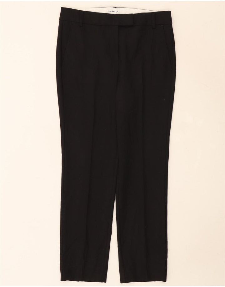 Pantaloni drepti pentru femei Marella L30 L27 Negri