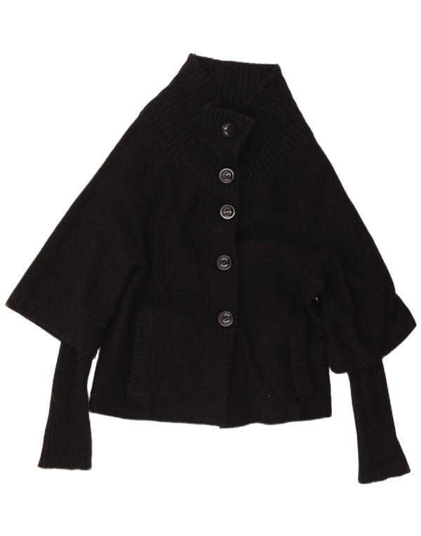 Monsoon Womens Cardigan Sweater UK 14 Medium Black Wool