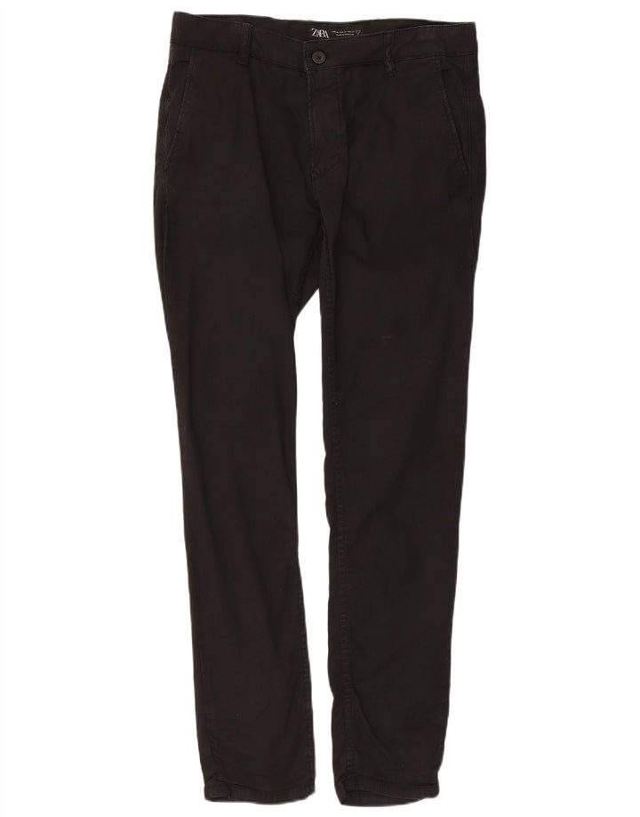 Pantaloni chino slim pentru bărbați Zara EU 40 Mediu L31 L29 Negru