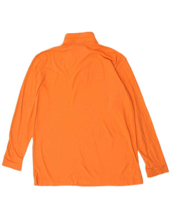 Fila Mens Zip Neck Top Maneca lunga IT 54 XL Orange Bumbac