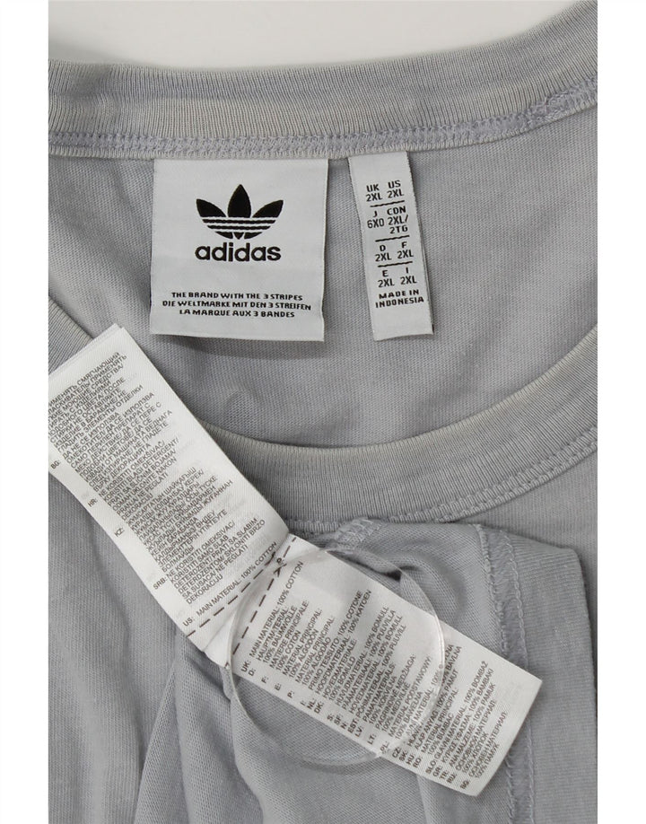 Tricou grafic pentru bărbați Adidas Top 2XL Bumbac Albastru