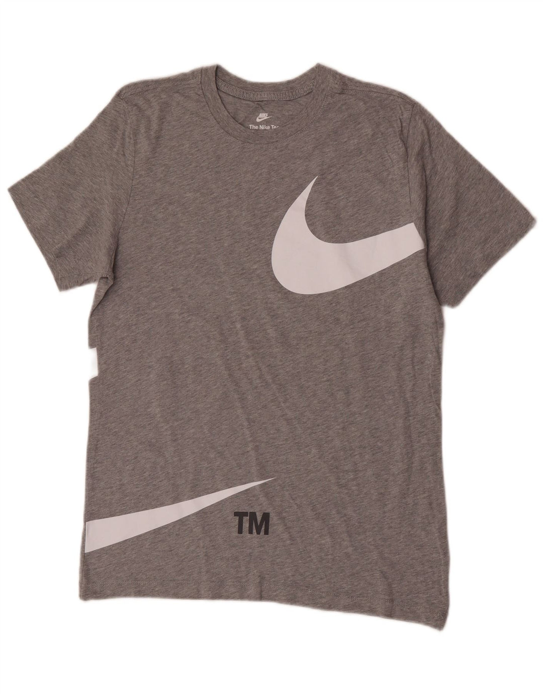Tricou grafic Nike pentru bărbați Top din bumbac gri mediu