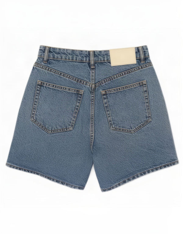 Pantaloni scurți din denim cu talie înaltă pentru femei Zara EU 36 XS W26 Bumbac albastru
