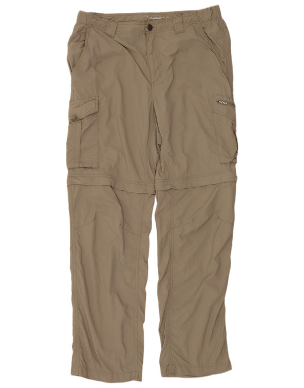 COLUMBIA Mens Omni-Shade Straight Cargo Trousers W34 L32 Beige Nylon