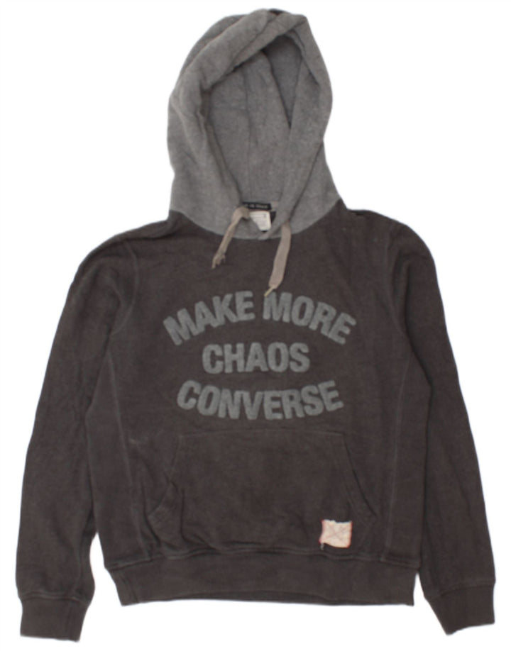 Pulover pentru bărbați Converse Graphic Hoodie, mic, gri, bumbac