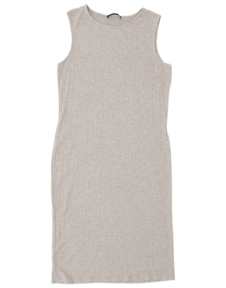 Rochie bodycon fără mâneci pentru femei Marks & Spencer UK 12 Medium Gri Viscose