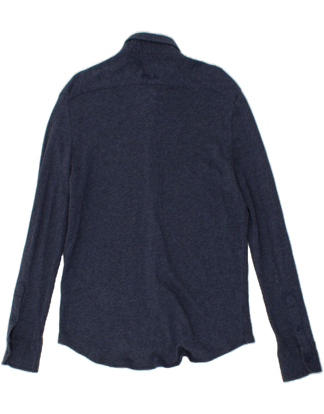 FILA Mens Flannel Shirt Medium Navy Blue Vintage Fila and Second-Hand Fila from Messina Hembry 