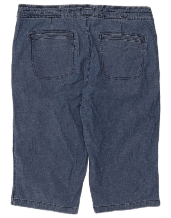 Bermuda Lee, cu talie medie, pentru femei, cu talie relaxată, UK 16 2XL W38, bumbac albastru