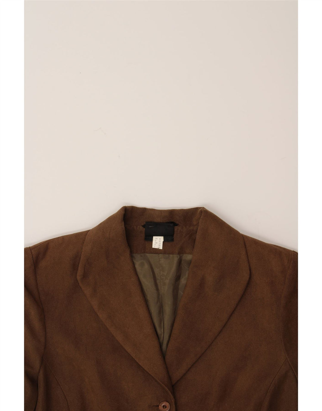 GODSKE Womens 4 Button Blazer Jacket UK 16 Large Brown Polyester Vintage Godske and Second-Hand Godske from Messina Hembry 