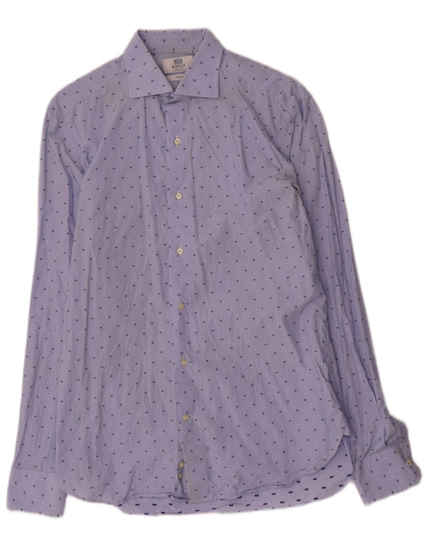 Cămașă personalizată pentru bărbați Boggi Mărimea 40 15 3/4 Medium Blue Pinstripe