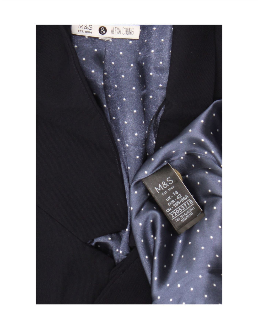 Marks & Spencer Alexa Chung Blazer Jacket pentru femei UK 14, mare, bleumarin