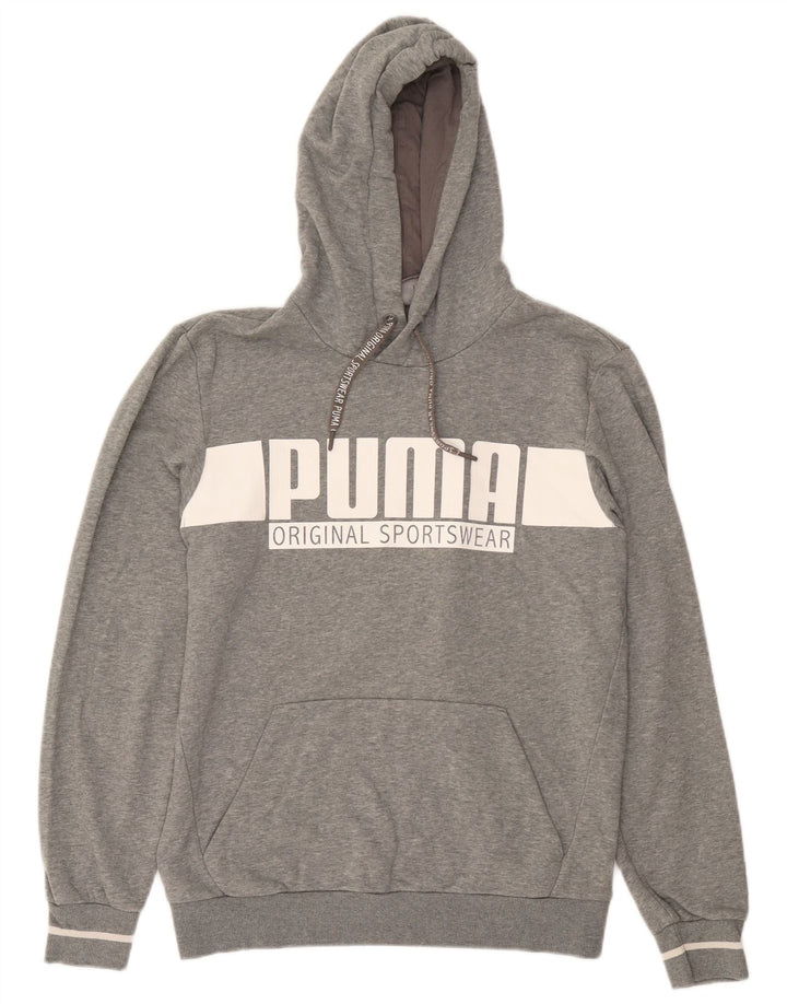 Pulover pentru bărbați Puma Graphic Hoodie, bumbac, gri mediu