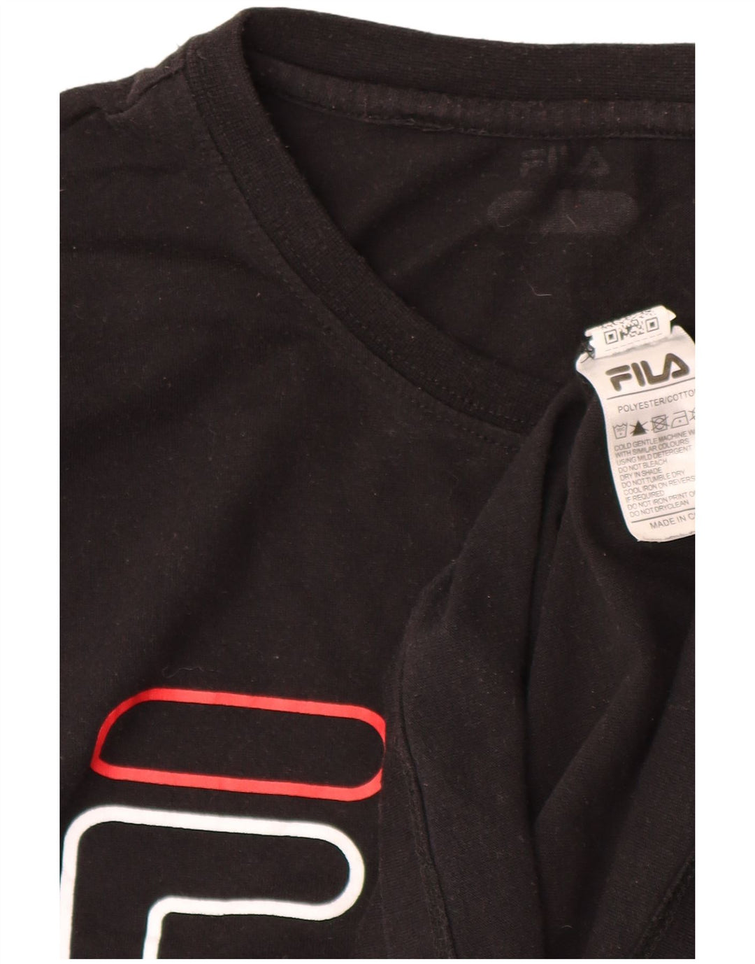 Tricou cu grafică pentru bărbați Fila Top Medium Negru Poliester