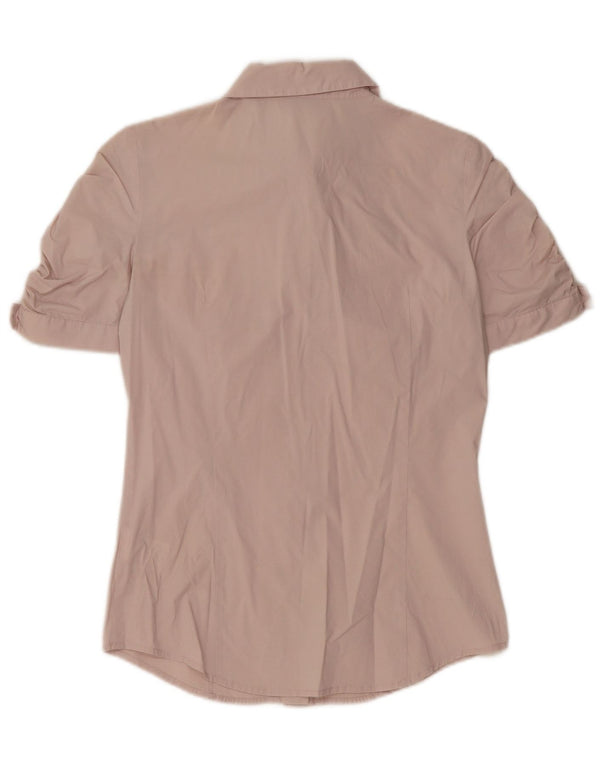 Bluză cămașă cu mânecă scurtă pentru femei MAX & CO. UK 10 Bumbac roz mic