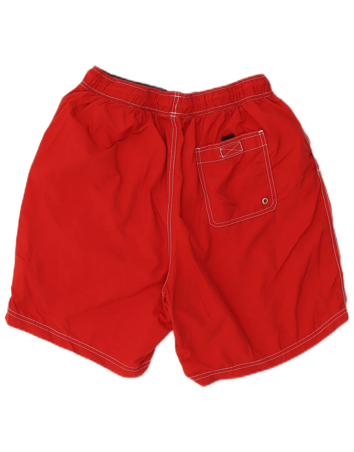 Pantaloni scurți de înot Nautica pentru bărbați, nailon roșu mediu