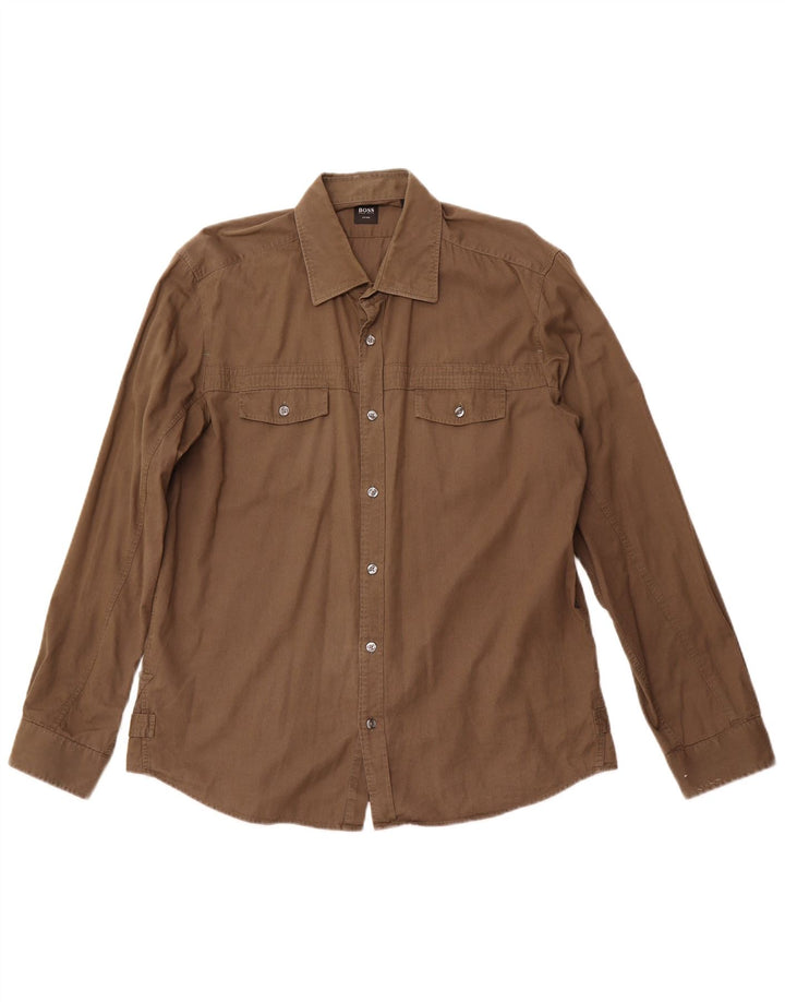 Cămașă pentru bărbați HUGO BOSS XL maro