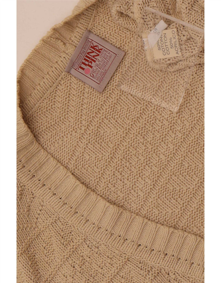 Pulover cardigan pentru bărbați Think Pink IT 54 XL bumbac bej