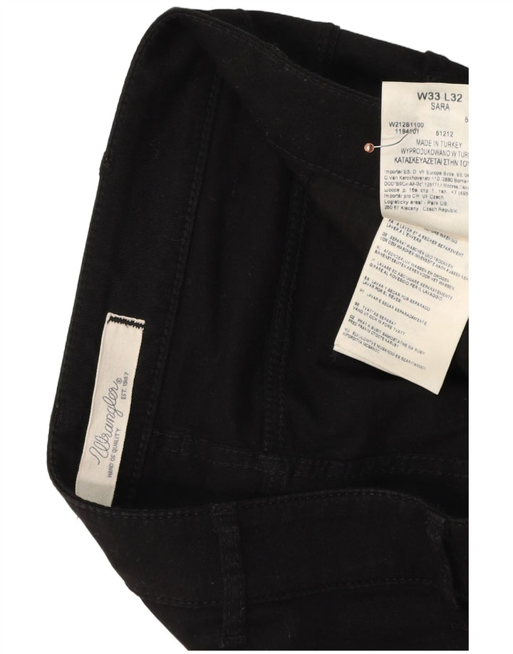 WRANGLER Pantaloni drepti pentru femei Sara W33 L32 bumbac negru
