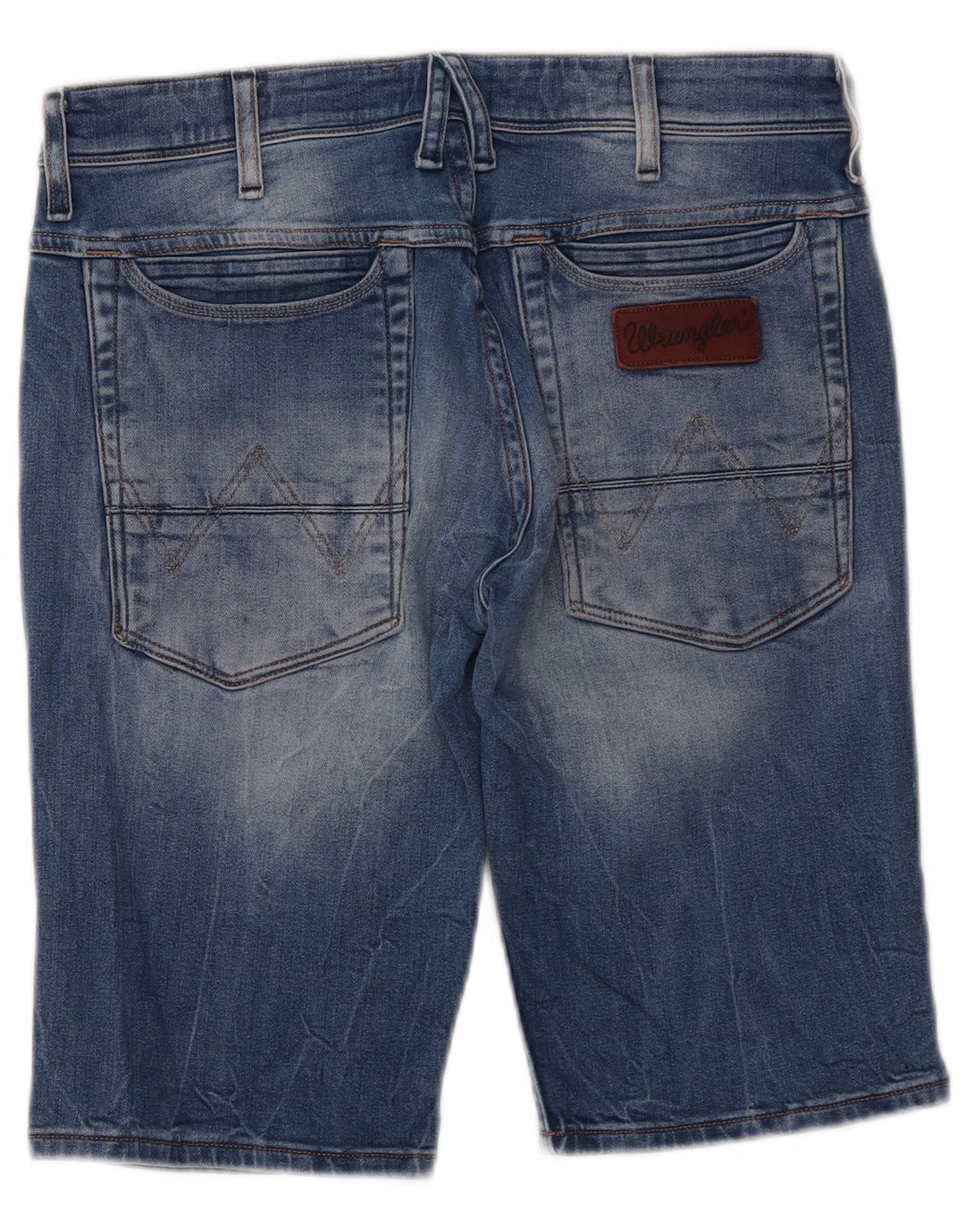 Pantaloni scurți Wrangler Crank Denim pentru bărbați W30, bumbac albastru mediu