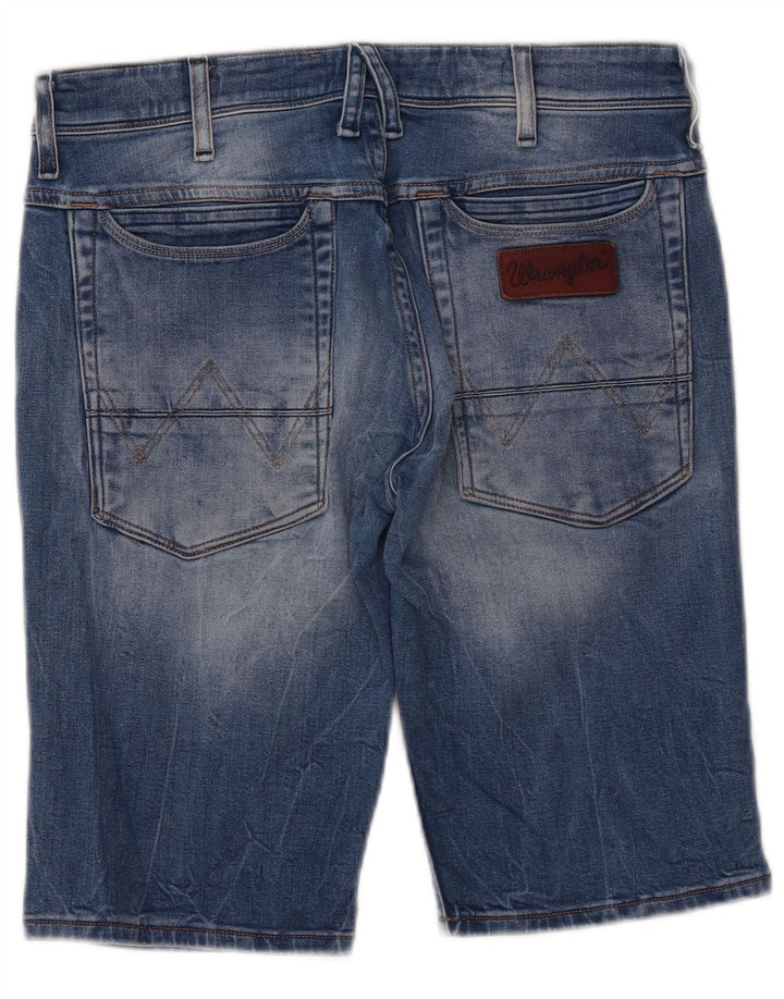 Pantaloni scurți Wrangler Crank Denim pentru bărbați W30, bumbac albastru mediu
